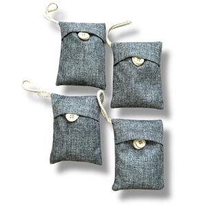 Bamboo Charcoal Bag Air Freshener Deodorizer Car/Home 100g All Natural 4 Piece